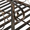 Outdoor Vintage Bronze Arch 6-ft Garden Bridge with Side-Rails