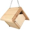 Hand Crafted Pine Wood Hanging Bird House for Carolina Wrens - Made in USA