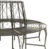 Roundabout Circular Outdoor Garden Tree Bench in Heavy Duty Grey Steel