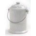 White Ceramic Compost Keeper/Bin with Odor Preventing Charcoal Filter