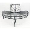Half-Circle Outdoor Black Powder Coated Aluminum Tree Bench