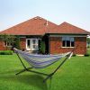 Steel frame, including high-end handbag. Indoor and outdoor Brazilian style cotton bed, suitable for backyard, camping, garden, green
