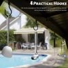 6.5x12FT Hardtop Grill Gazebo, Outdoor BBQ Gazebo with 2 Side Shelves and Sloping Galvanized Steel Roof