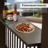 6.5x12FT Hardtop Grill Gazebo, Outdoor BBQ Gazebo with 2 Side Shelves and Sloping Galvanized Steel Roof