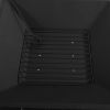 Portable Courtyard Metal Fire Pit with Accessories Black