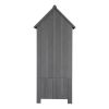 70in Black Double Slope Top Fir Courtyard Storage Room Dark Gray