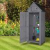 70in Black Double Slope Top Fir Courtyard Storage Room Dark Gray