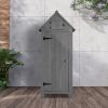 70in Black Double Slope Top Fir Courtyard Storage Room Dark Gray
