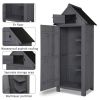 70in Black Double Slope Top Fir Courtyard Storage Room Dark Gray