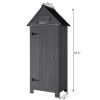 70in Black Double Slope Top Fir Courtyard Storage Room Dark Gray