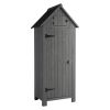 70in Black Double Slope Top Fir Courtyard Storage Room Dark Gray