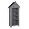70in Black Double Slope Top Fir Courtyard Storage Room Dark Gray