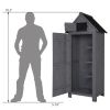 70in Black Double Slope Top Fir Courtyard Storage Room Dark Gray