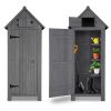 70in Black Double Slope Top Fir Courtyard Storage Room Dark Gray