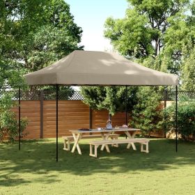 Party Tent Taupe Oxford Fabric with PVC Coating Large Collapsible