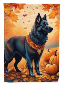 Belgian Sheepdog Fall House Flag Large Porch Sleeve Pole Decorative Outside Yard Banner Artwork Wall Hanging, Polyester, House Size, Multicolor