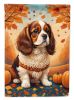 Cavalier Spaniel Fall House Flag Large Porch Sleeve Pole Decorative Outside Yard Banner Artwork Wall Hanging, Polyester, House Size, Multicolor
