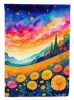 Marigolds in Color House Flag Large Porch Sleeve Pole Decorative Outside Yard Banner Artwork Wall Hanging, Polyester, House Size, Multicolor