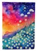 Gypsophila in Color House Flag Large Porch Sleeve Pole Decorative Outside Yard Banner Artwork Wall Hanging, Polyester, House Size, Multicolor