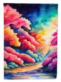 Azaleas in Color House Flag Large Porch Sleeve Pole Decorative Outside Yard Banner Artwork Wall Hanging, Polyester, House Size, Multicolor