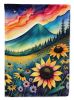 Black-eyed Susans in Color House Flag Large Porch Sleeve Pole Decorative Outside Yard Banner Artwork Wall Hanging, Polyester, House Size, Multicolor