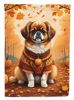 Tibetan Spaniel Fall House Flag Large Porch Sleeve Pole Decorative Outside Yard Banner Artwork Wall Hanging, Polyester, House Size, Multicolor