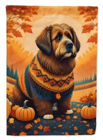 Briard Fall House Flag Large Porch Sleeve Pole Decorative Outside Yard Banner Artwork Wall Hanging, Polyester, House Size, Multicolor