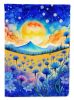 Blue Cornflowers in Color House Flag Large Porch Sleeve Pole Decorative Outside Yard Banner Artwork Wall Hanging, Polyester, House Size, Multicolor