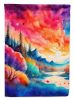 Amaranths in Color House Flag Large Porch Sleeve Pole Decorative Outside Yard Banner Artwork Wall Hanging, Polyester, House Size, Multicolor