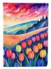 Hyacinths in Color House Flag Large Porch Sleeve Pole Decorative Outside Yard Banner Artwork Wall Hanging, Polyester, House Size, Multicolor
