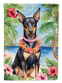 Manchester Terrier Luau Garden Flag Mailbox Flag Decorative Yard Flag Banner Outside Patio Artwork Yard Flower Beds, Garden Size, Multicolor