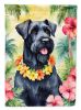 Giant Schnauzer Luau Garden Flag Mailbox Flag Decorative Yard Flag Banner Outside Patio Artwork Yard Flower Beds, Garden Size, Multicolor