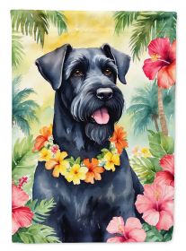 Giant Schnauzer Luau Garden Flag Mailbox Flag Decorative Yard Flag Banner Outside Patio Artwork Yard Flower Beds, Garden Size, Multicolor