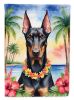 Doberman Pinscher Luau Garden Flag Mailbox Flag Decorative Yard Flag Banner Outside Patio Artwork Yard Flower Beds, Garden Size, Multicolor