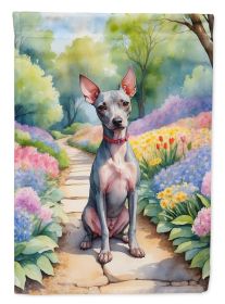 American Hairless Terrier Spring Garden Garden Flag Mailbox Flag Decorative Yard Flag Banner Outside Patio Artwork Yard Flower Beds, Garden Size