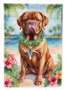 Dogue de Bordeaux Luau Garden Flag Mailbox Flag Decorative Yard Flag Banner Outside Patio Artwork Yard Flower Beds, Garden Size, Multicolor