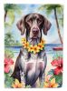 German Shorthaired Pointer Luau Garden Flag Mailbox Flag Decorative Yard Flag Banner Outside Patio Artwork Yard Flower Beds, Garden Size, Multicolor