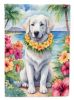 Kuvasz Luau Garden Flag Mailbox Flag Decorative Yard Flag Banner Outside Patio Artwork Yard Flower Beds, Garden Size, Multicolor