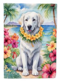 Kuvasz Luau Garden Flag Mailbox Flag Decorative Yard Flag Banner Outside Patio Artwork Yard Flower Beds, Garden Size, Multicolor