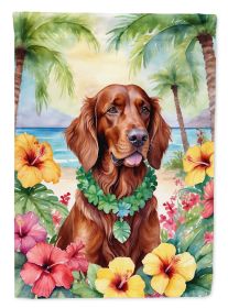 Irish Setter Luau Garden Flag Mailbox Flag Decorative Yard Flag Banner Outside Patio Artwork Yard Flower Beds, Garden Size, Multicolor