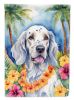 English Setter Luau Garden Flag Mailbox Flag Decorative Yard Flag Banner Outside Patio Artwork Yard Flower Beds, Garden Size, Multicolor