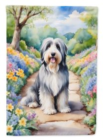 Bearded Collie Spring Garden Garden Flag Mailbox Flag Decorative Yard Flag Banner Outside Patio Artwork Yard Flower Beds, Garden Size, Multicolor