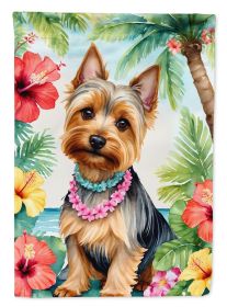Silky Terrier Luau Garden Flag Mailbox Flag Decorative Yard Flag Banner Outside Patio Artwork Yard Flower Beds, Garden Size, Multicolor
