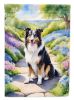 Collie Spring Path Garden Flag Mailbox Flag Decorative Yard Flag Banner Outside Patio Artwork Yard Flower Beds, Garden Size, Multicolor