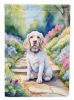 Clumber Spaniel Spring Path Garden Flag Mailbox Flag Decorative Yard Flag Banner Outside Patio Artwork Yard Flower Beds, Garden Size, Multicolor