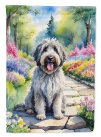 Bergamasco Sheepdog Spring Path Garden Flag Mailbox Flag Decorative Yard Flag Banner Outside Patio Artwork Yard Flower Beds, Garden Size, Multicolor