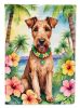 Irish Terrier Luau Garden Flag Mailbox Flag Decorative Yard Flag Banner Outside Patio Artwork Yard Flower Beds, Garden Size, Multicolor