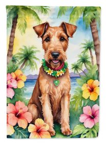 Irish Terrier Luau Garden Flag Mailbox Flag Decorative Yard Flag Banner Outside Patio Artwork Yard Flower Beds, Garden Size, Multicolor