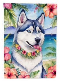 Siberian Husky Luau Garden Flag Mailbox Flag Decorative Yard Flag Banner Outside Patio Artwork Yard Flower Beds, Garden Size, Multicolor