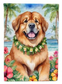 Tibetan Mastiff Luau Garden Flag Mailbox Flag Decorative Yard Flag Banner Outside Patio Artwork Yard Flower Beds, Garden Size, Multicolor